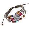Vintage Personalized Cowhide Bracelet Fashion Beaded Leather Bracelet