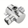 1/2'' 3-Way T-adapter Diverter Valve Adjustable Shower Head Arm Mounted Diverter Valve Bathroom Hardware Accessory