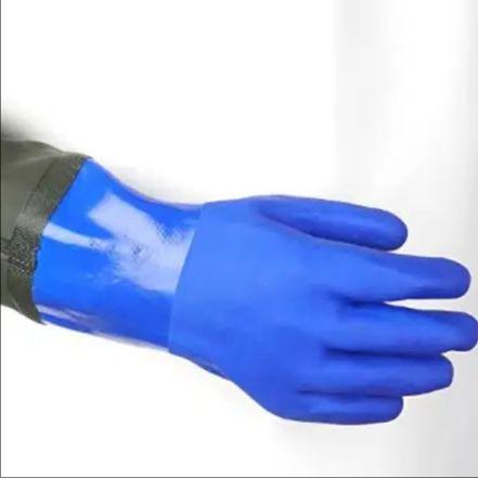 1Pair Long Waterproof Drain Cleaning Gloves Chemical Resistant Gloves PVC Reusable Heavy Duty Long Rubber Gloves