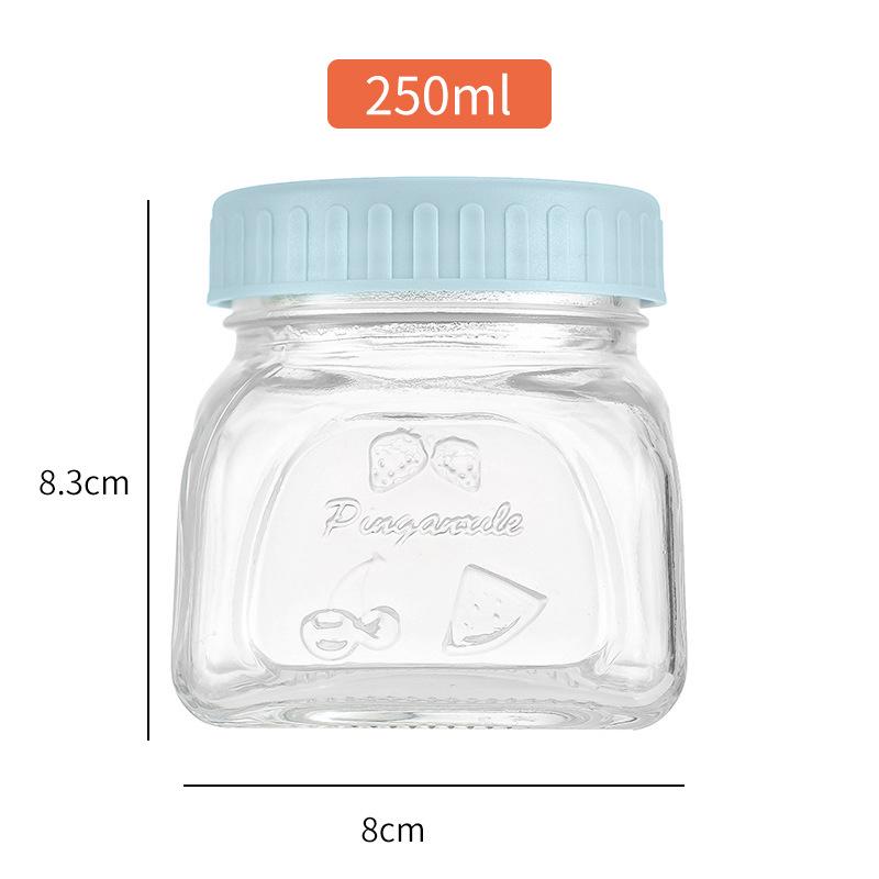 

Lead-Free Carved Glass Jar for Honey, Jam, and Snacks 250ml