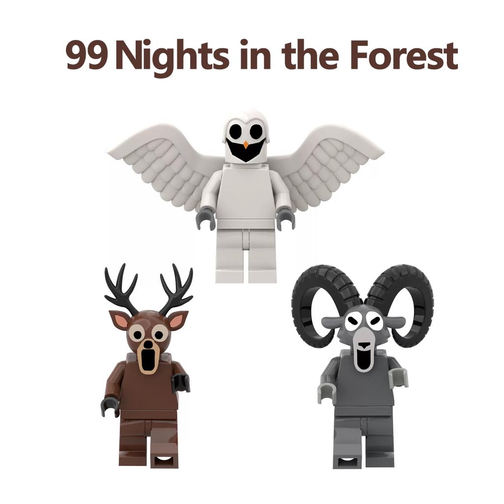 Non-Toxic 99 Night Forest Game Characters Building Blocks Toys 99 Night Deer Owl Statue 99 Night Forest Plastic Building Blocks Toys Gifts