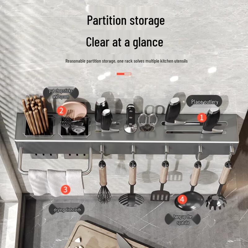 Wandmontiertes Küchenregal