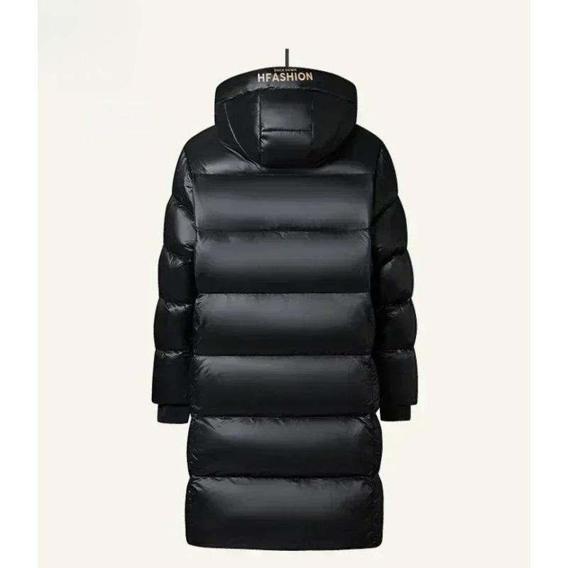 Winter Men's Down Jacket Thicken Waterproof Thermal Coat Men Lengthened Solid Color Short Hooded Warm Coats