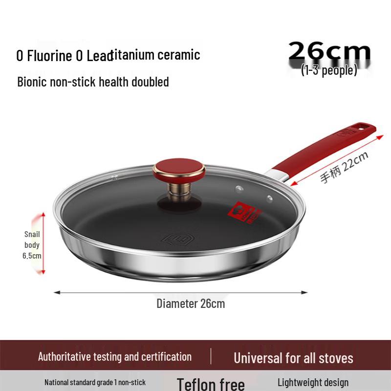 KOBACH Non-stick Titanium Stainless Steel Frying Pan