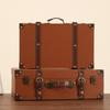 European Retro Leather Storage Box - Handbag, Clothes, and Travel Photography Prop Organizer