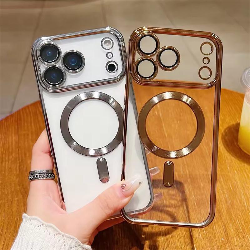 High Quality Plating Silicone Case For IPhone 17 Air 17 Pro Max Magnetic Wireless Charg Camera Protect Cover