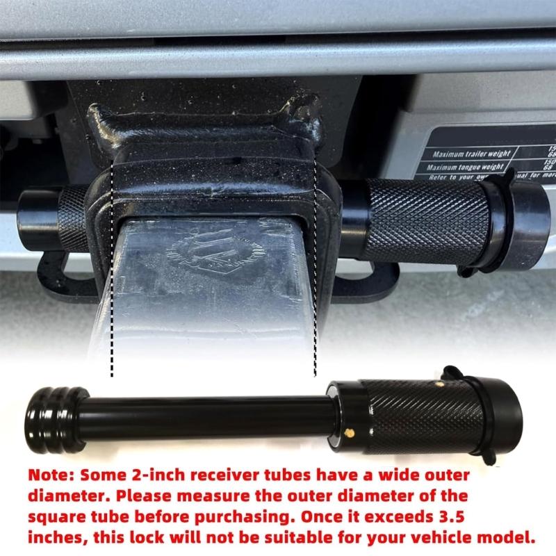 2 Inch Trailer Hitch Receiver Cover Anti Theft Locking Kit With American Flag Design And Noise Reducing Foam Rings For T