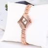 Fashion Luxury Watches for Women Crystal Quartz Rhombus Bracelet Wrist Watch Gold Diamond Creative Bangle Watch Relogio Feminino