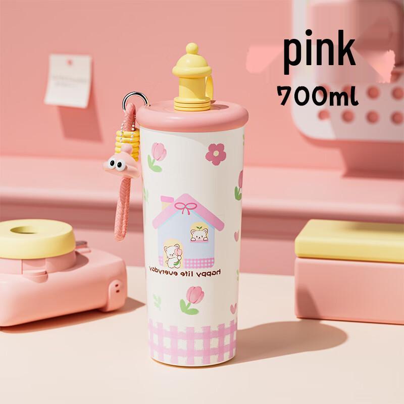 OLOEY Large Capacity Insulated Straw Tumbler with Tea Infuser