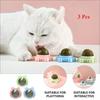 Natural Catnip Scratching Post for Cat Scrapers Cat Wall Sticker Ball Toy Scraper Cats Pet Products Therapeutic Healthy Toys