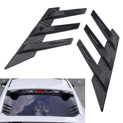Black Car Rear Windshield Sticker with Sunshade Louver Trim