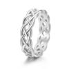 18K Gold Plated Braided Cross Hollow Titanium Steel Couple Rings Unisex Fashion Jewelry