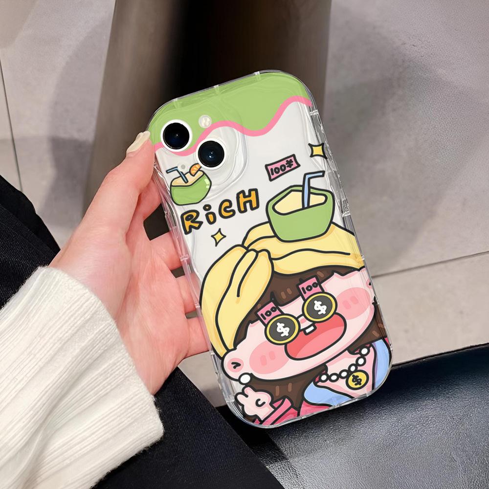 Fun Rich Rich Woman iPhone16 Mobile Phone Case 15 Girls Anti-drop Soft Case Apple 17pm Fun Cute 13
