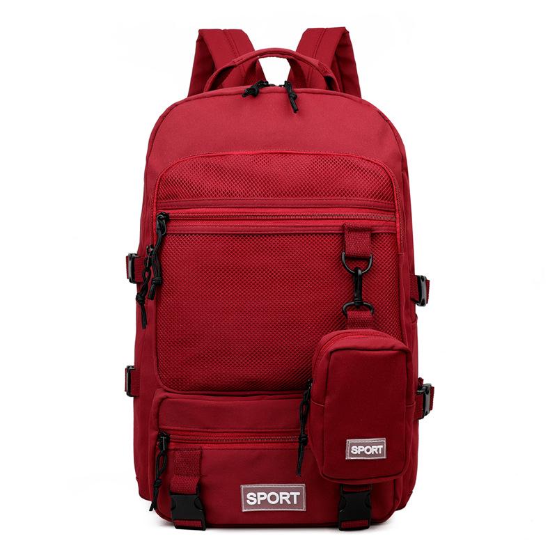Spacious Korean-Style Unisex Backpack with Pencil Case for Elementary & Middle School Students