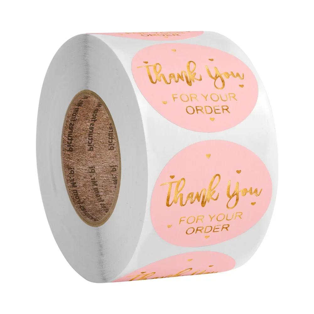 500 pezzi/rotolo 1 pollice Adesivi Grazie Adesivi Sigillo per Dolci Torte Biscotti Cartoni Animati Adesivi Ricompensa Bambini Fiori Matrimonio