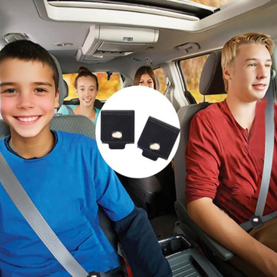 Yousheng Car Seat Belt Adjuster for Kids Adults Soft Faux Leather Shoulder Pad with Clip Universal Seat Belt Buckle for Comfort And Neck Protection
