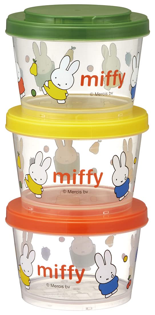 

Skater Storage Container 3P 240ml Side Dish Container Miffy 21 Made in Japan SIJ3-A