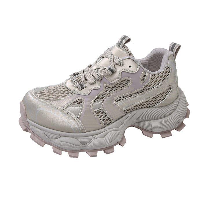 Fashion spring and summer muffin bottom platform shoes are not tired feet mesh casual sports shoes women 35 розовый