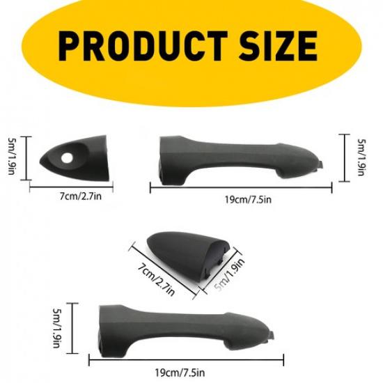 2PCS Front Rear Outside Door Handle For Ford 2000-2007 Focus