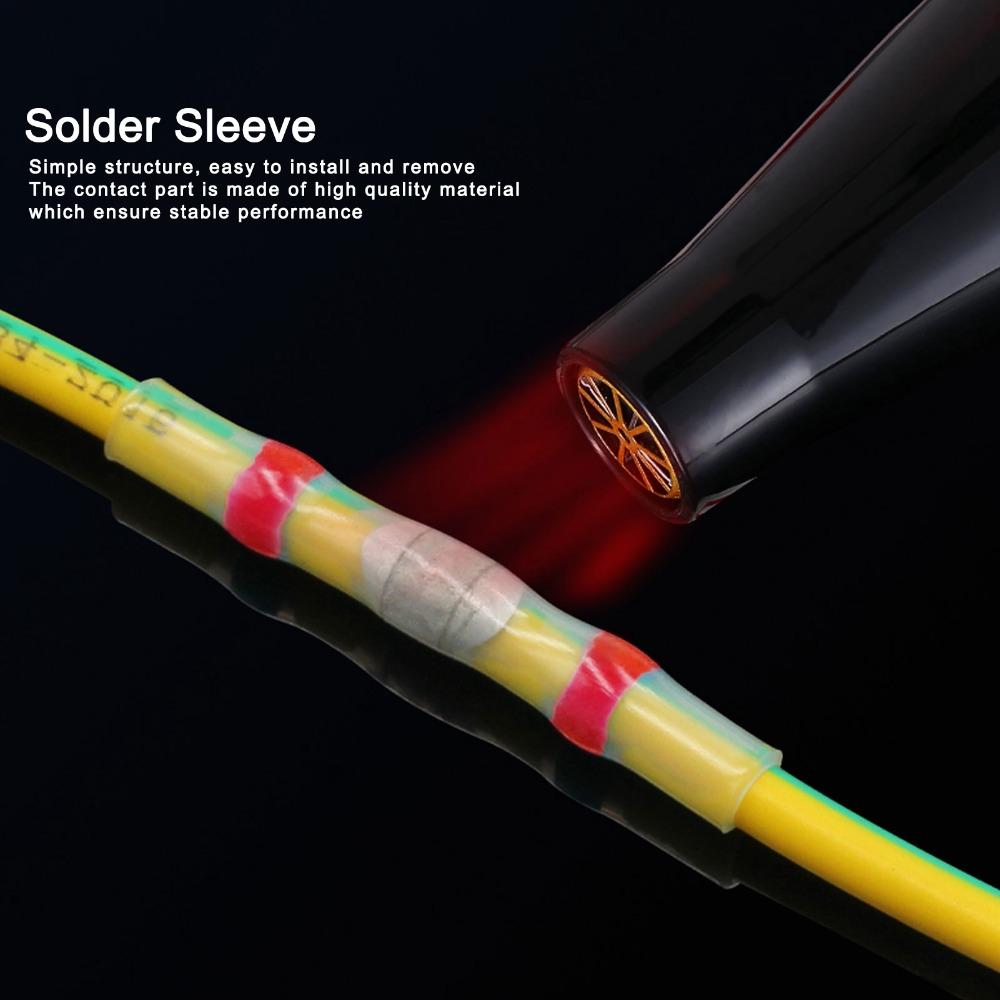 50 Pcs SST Solder Seal Wire Connector Transparent Waterproof Heat Shrink Butt Connectors Insulation HotMelt