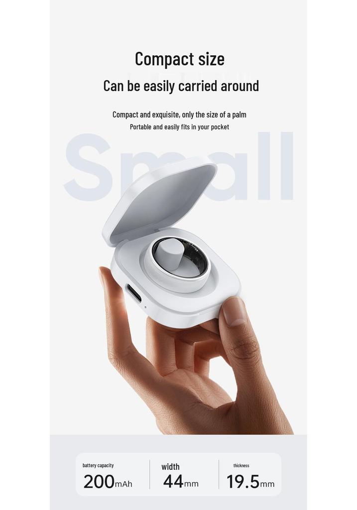 R12 All-Weather Ceramic Smart Ring: Health, Pedometer, Heart Rate & Sleep Monitor