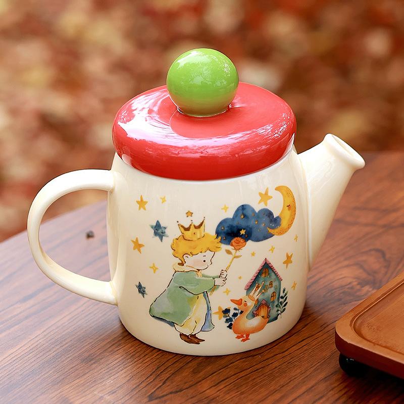 Cartoon Little Prince Ceramic Tea Set With Gifts Housewarming New Home Cup Creative High Value Kettle Teacup