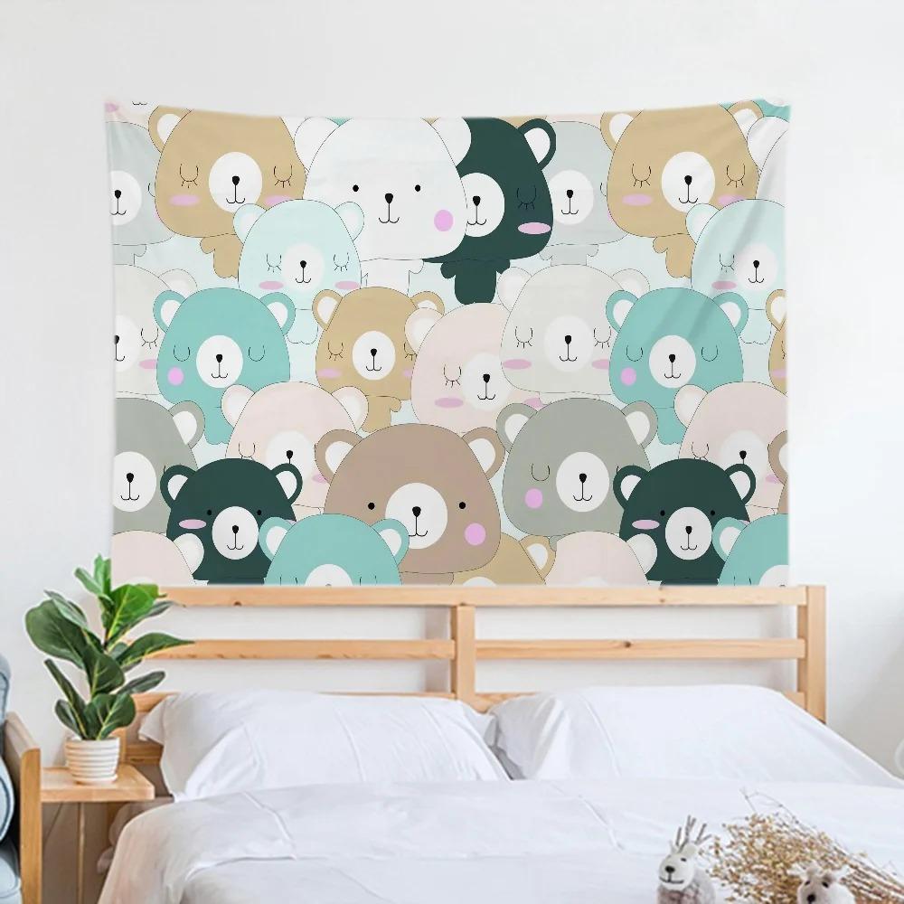 Мультяшный кот Простой гобелен Офис Гостиная Украшение Домашний Настенный Гобелен 100x75cm — фото 7