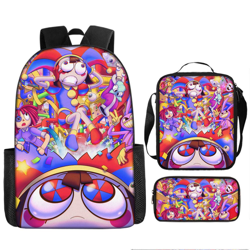 Magic Digital Circus Schultasche Grundschule 3.-4.-5. Klasse Leichtgewicht Großes Fassungsvermögen Rückenschutz Cartoon Anime Rucksack