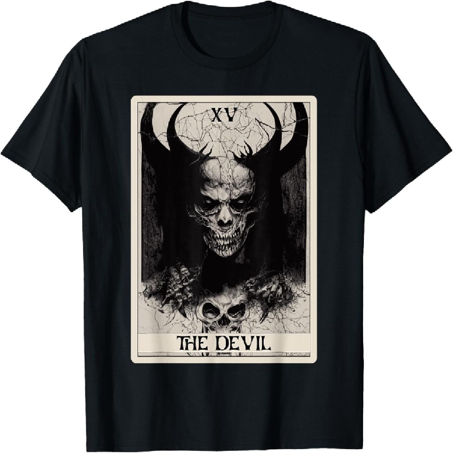 

Occult Dark Art Horror Devil Tarot Card T-Shirt XXXXXL різнокольоровий