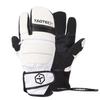 TaoTech Snowboard Trigger Gloves with Wrist Guards, Men's and Women's Ski Gloves with Inner Protectors, Three-Finger Protection (Small, White)