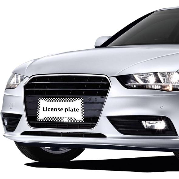 Black White Check Race Flag License Plate Frame - 1 Pcs Funny Aluminum Car License Plate Cover Black White Checkerboard License Plate Holder