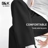 Baleno S&K Men's Heavyweight Knit Wide-Leg Trousers