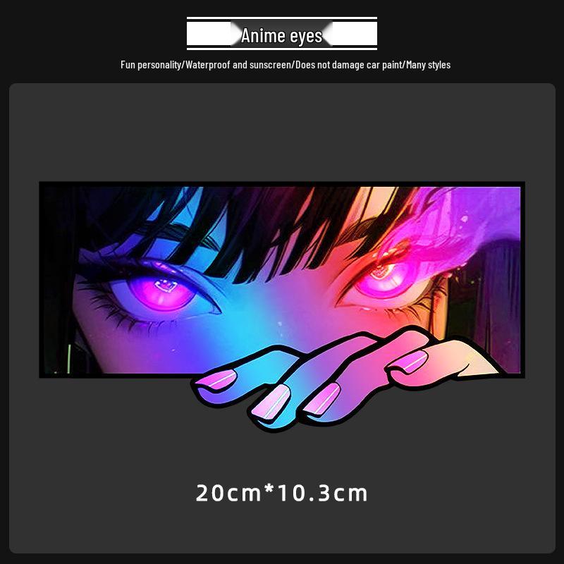 Anime Augen Rücklicht Aufkleber: Einzigartige Rennrad- & Autodekoration