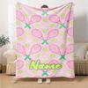 Custom Name Tennis Theme Printed Blanket - Perfect for Couch, Bed, Travel & Outdoor Use | Machine Washable, Cozy & Durable.