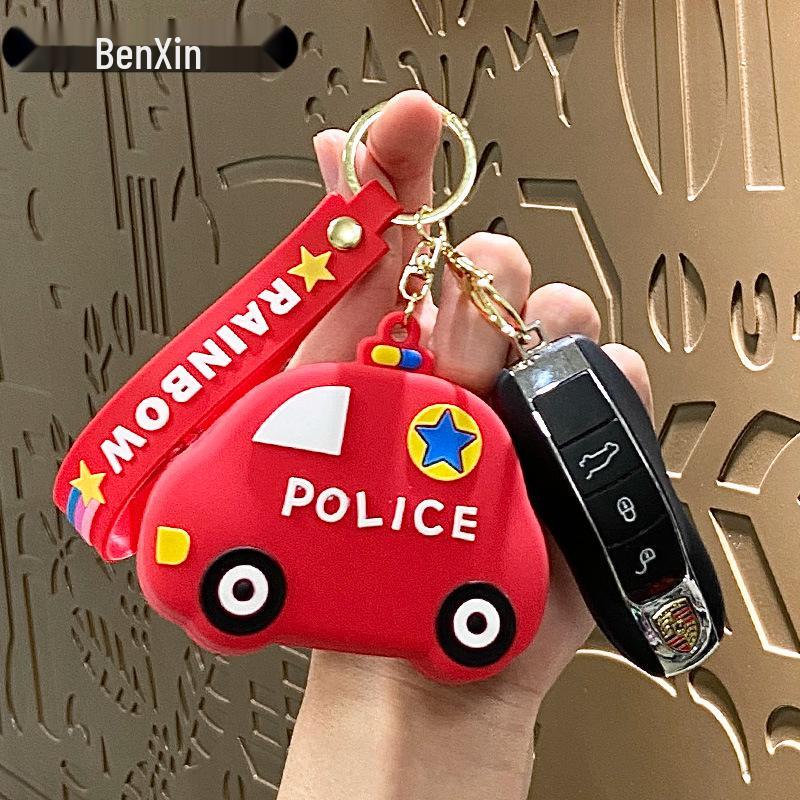 Cute Cartoon Silicone Coin Purse for Kids - Zipper Pouch, Keychain, Backpack Pendant, Bluetooth Earphone Bag