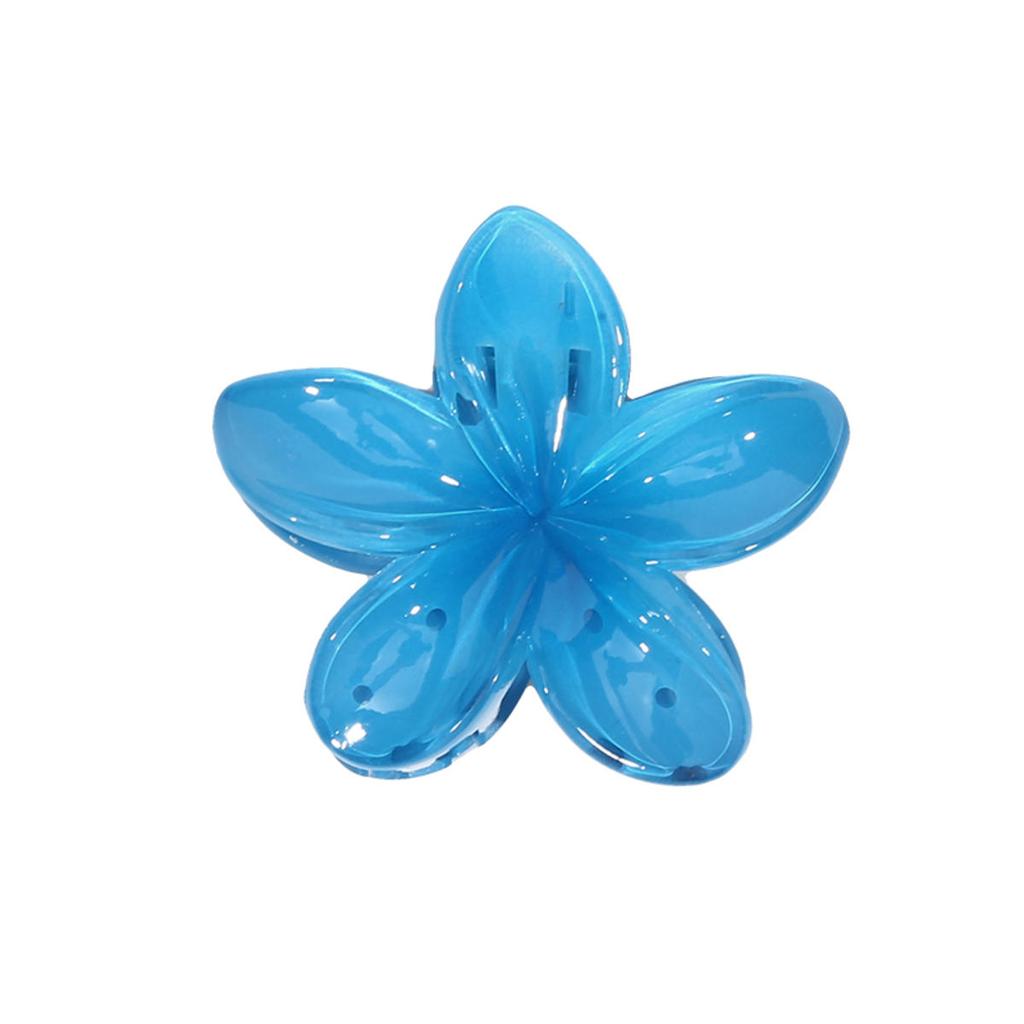 Hawaiian Style Gradient Flower Crab Hair Clips for Women Plumeria Barrettes Beach Vacation Hair Claw for Thin/Thick Hair Accessories