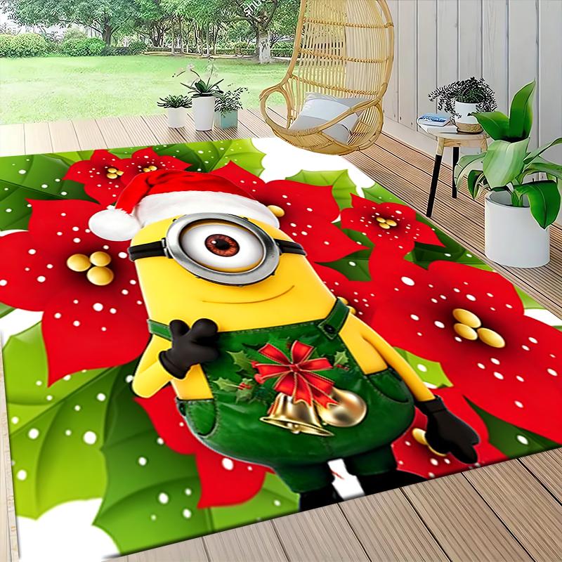 1Pc Holiday Gnomes Celebration Carpet Rug Soft Washable Antislip Home Living Room Sofa Mats Personalized Christmas Rug