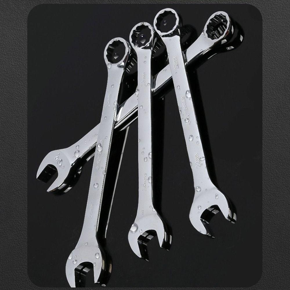 1Pcs New Metric Ratchet Wrench 6-23mm Reversible Ratcheting Spanner Universal Nut Hand Tool Car Bicycle Repair Tool