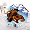 Ice Age 2 Die Schmelze Automatischer Faltbarer Cartoon-Regenschirm - 3-fach faltbares Design, Lebhaftes Cartoon-Muster, Geeignet für Outdoor-Aktivitäten, Ein Geschenk