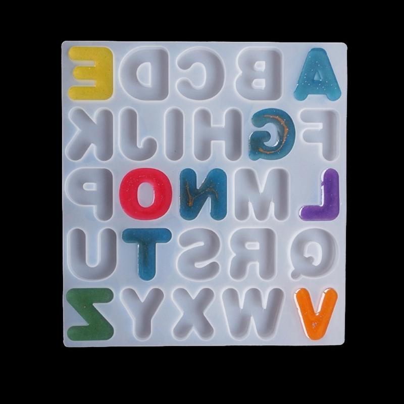 Silicone Alphabet Mould,Letter Non-Stick Chocolate Moulds,Baking Mold,Handmade Wax Resin Moulds,DIY Letter Jewelry Molds