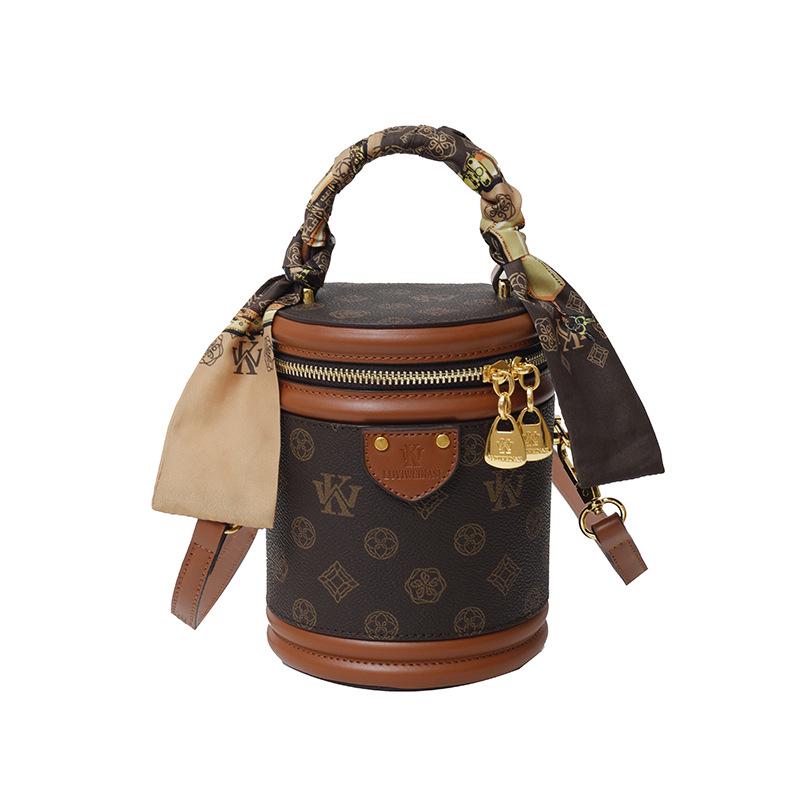 

Винтажная бочкообразная сумка с цветочным принтом: Сумка в европейском и американском стиле, женская сумка через плечо и кроссбоди