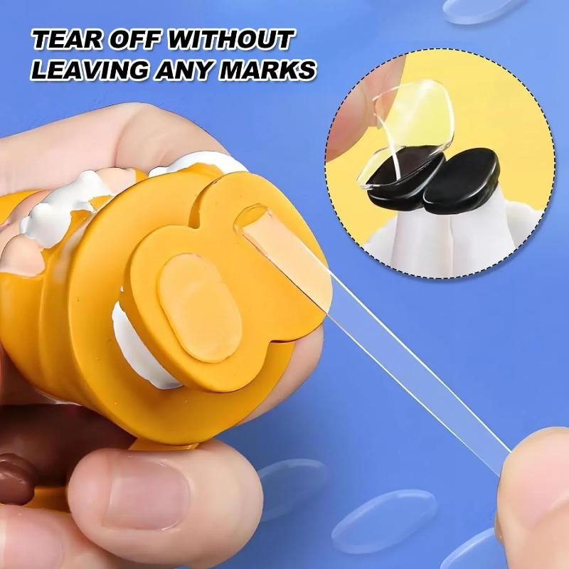 Klare Gel Limputer Dobbeltsidig Lim Usynlige Prikker Vanntette Uten Spor Lapper Ballonger Dukke Fot Festet Akryl Klistremerke(13*8 mm)