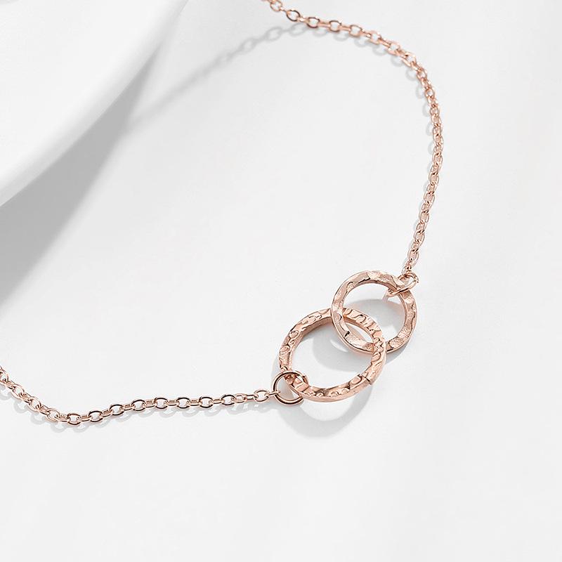 eManco Gold-Plated Stainless Steel Hollow Round Bracelet - Korean Style