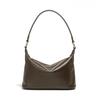 Ladies' 2025 Summer Vintage Veg-Tanned Cowhide Hobo Bag - Classic & Versatile Crossbody for Commuting Women's Shoulder Handbag