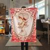 1PC Sarah Kay Print Flannel Blanket, High Quality Comfortable for All Seasons, Home Decor, Warmth and Comfort, Perfect for Christmas Gifts143