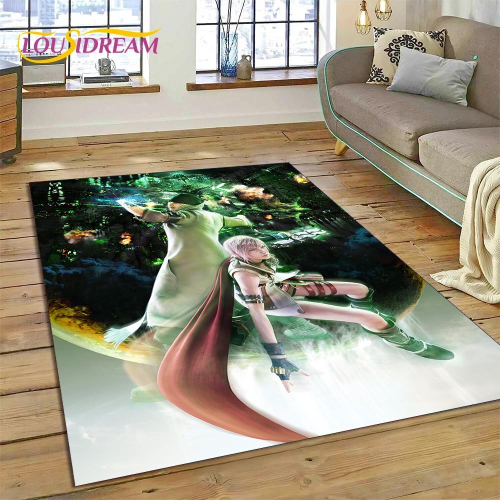 Final Fantasy Series Games Cartoon Rug Carpet for Living Room Bedroom Home Decor,Floor Mat Non-slip Decoration for Sofa Doormat