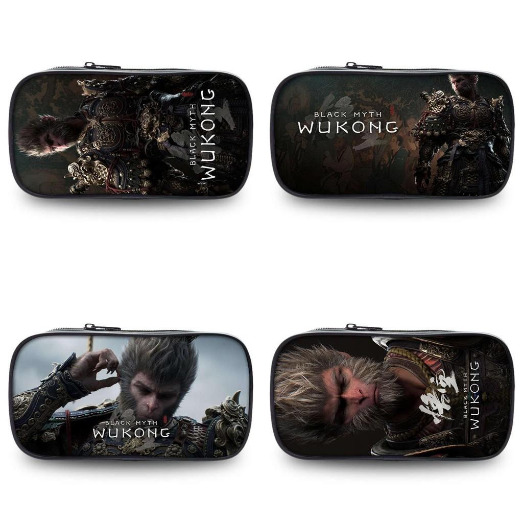 Wukong Myth Black Pen Case Double Layered  Large Capacity Fashionable Simple