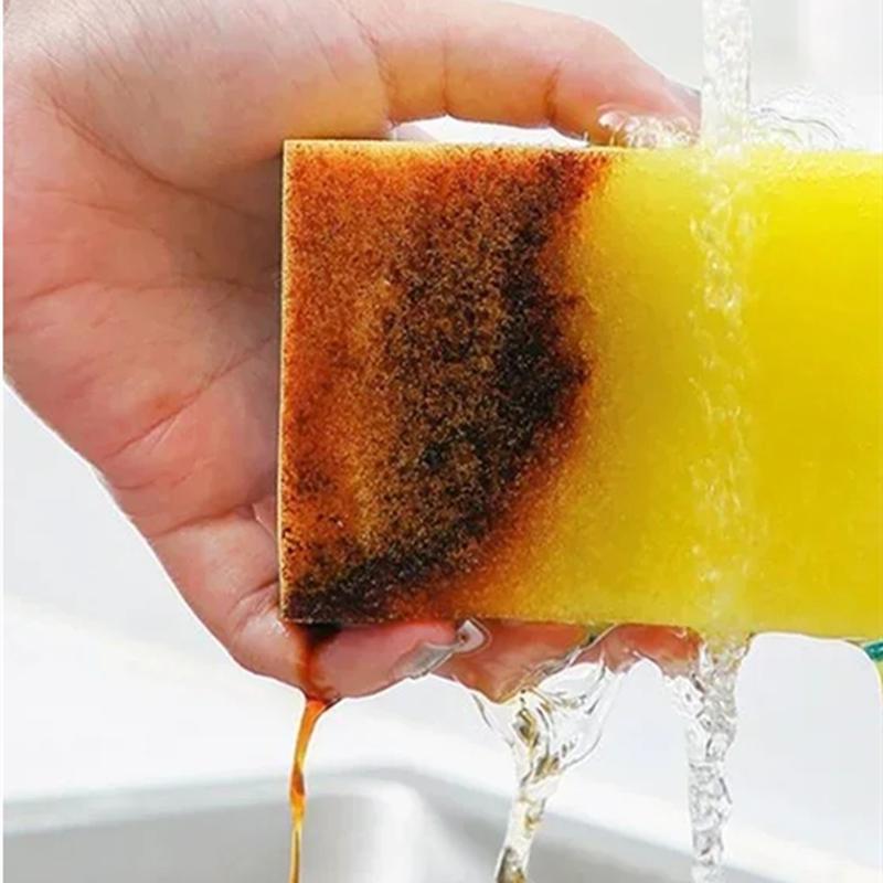 Highly Absorbent Double-sided Sponge Magic Cleaning Pot Rust Sponge Cleaning Brush Kitchen Cleaning Tool