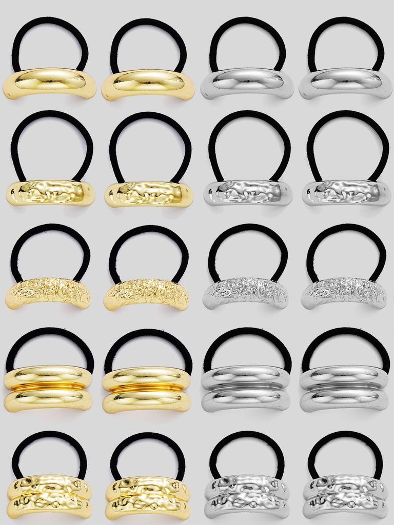New Metal Irregular Golden Color Hair Bands Elastic Hair Scrunchies Hair Rope Headbands Women Girls Hair Accessories Gifts 2026