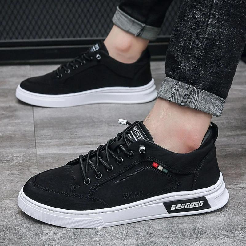 Men's Canvas Shoes Sneakers Breathable Casual Sports Shoe Lace Up Trendy Original Branded Flat Shoes for Men Luxury Walking Shoe